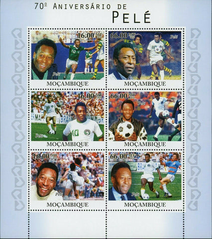 Pele Stamp Soccer Sport Brazil Team Historical Figure S/S MNH #4151-4156