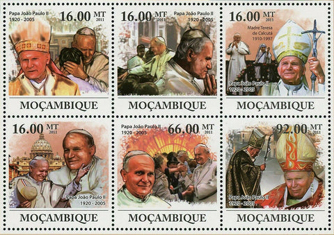 Beatification of Pope John Paul II Stamp Mother Teresa Saints S/S MNH #4633-4638