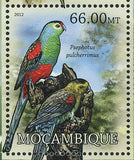 Parrots Stamp Bird Psittacula Wardi Cyanoramphus Ulietanus S/S MNH #5846-5849