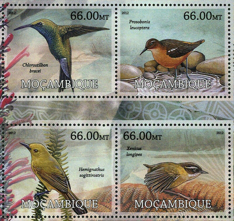 Birds Stamp Chlorostilbon Bracei Xenicus Longipes Xenicus Longipes S/S MNH #5738