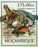 Reptiles Stamp Crocodylus Cataphractus Varanus Komodoensis S/S MNH #5767 /Bl.630