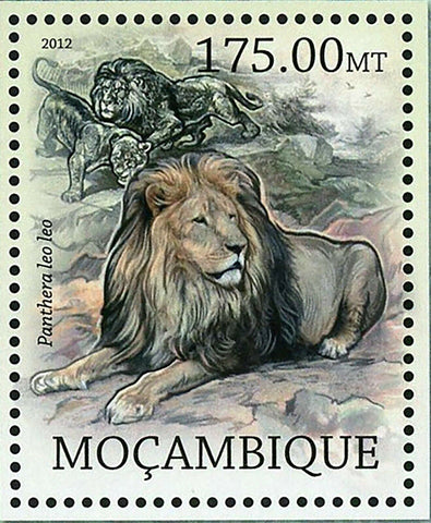 Mammals Stamp Panthera Leo Megantereon Mammuthus Primigenius S/S MNH #5860Bl.645