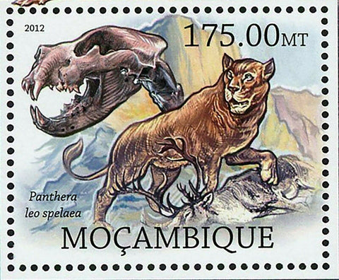 Extinct Animals Stamp Panthera Leo Spelaea Notomys Longicaudatus S/S MNH #5795