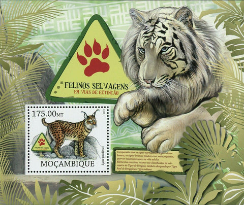 Wild Cats Stamp Lynx Pardinus Bengal Tiger Souvenir Sheet MNH #5809 / Bl.636