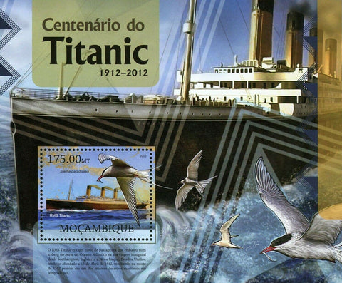 Titanic Centenary Stamp RMS Titanic Ship Birds Souvenir Sheet MNH #6020 / Bl.668