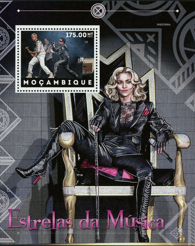 U2 Stamp Stars of Music Madonna Souvenir Sheet MNH #6250 / Bl.702