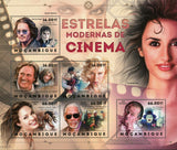 Cinema Stamp Angelina Jolie Johnny Depp Nicole Kidman Morgan Freeman S/S MNH