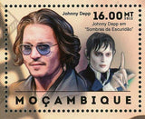 Cinema Stamp Angelina Jolie Johnny Depp Nicole Kidman Morgan Freeman S/S MNH
