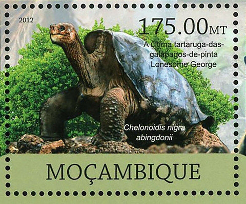 Lonesome George Stamp Chelonoidis Nigra Abingdonii Turtle S/S MNH #6061 / Bl.675