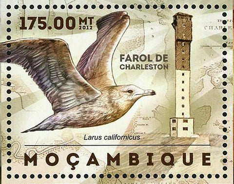 Lighthouse Charleston Stamp Birds Larus Californicus Souvenir Sheet MNH #6173