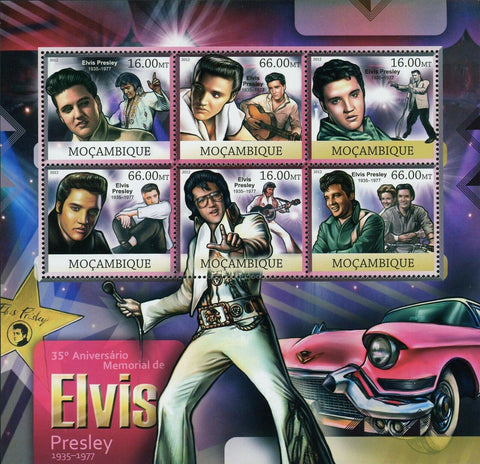 Elvis Presley Stamp American Singer Music Legend Souvenir Sheet MNH #5972-5977