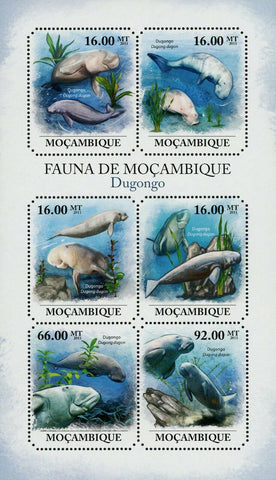 Dugongs Stamp Dugong Dugon Marine Fauna Souvenir Sheet MNH #4994-4999