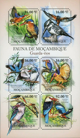 Kingfishers Stamp Ceryle Rudis Halcyon Senegalensis S/S MNH #4861-4866