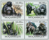 Monkeys Stamp Pan Paniscus Gorilla Beringei Pan Troglodytes S/S MNH #5824-5829