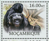 Monkeys Stamp Pan Paniscus Gorilla Beringei Pan Troglodytes S/S MNH #5824-5829