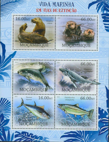 Marine Life Stamp Neophoca Cinerea Oncorhynchus Tshawytscha S/S MNH #5810-5815