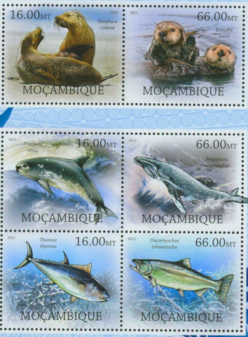 Marine Life Stamp Neophoca Cinerea Oncorhynchus Tshawytscha S/S MNH #5810-5815