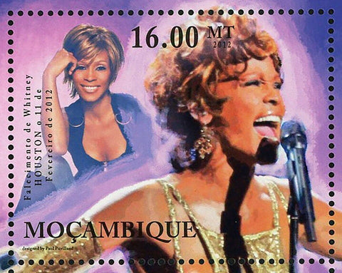 Whitney Houston Stamp Michael Jackson Kevin Costner Aretha Franklin MNH #5645