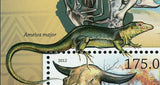 Animals Stamp Bison Antiquus Paraphysornis Ameiva Major S/S MNH #5788 / Bl.633