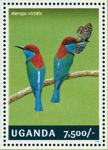 Bee - Eaters Stamp Bird Merops Viridis Souvenir Sheet MNH #3229 / Bl.452