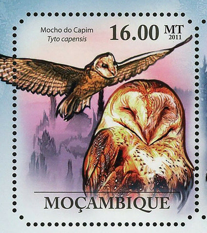 Owls Stamp Tyto Capensis Bubo Africanus Ptilopsis Granti S/S MNH #4910-4915