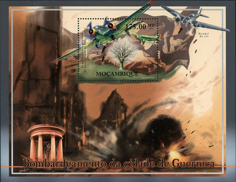 Bombardment Guernica Stamp Aircrafts Junkers Ju 52 Heinkel S/S MNH #5595/Bl. 602