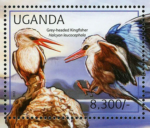 Kingfisher Stamp Grey-headed Kingfisher Halcyon Leucocephala S/S MNH #2789/Bl374