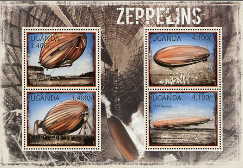 Zeppelins Stamp LZ-127 LZ-17 Sachsen LZ-129 Hindenburg S/S MNH #2916-2919