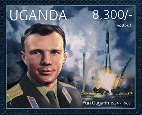 Yuri Gagarin Stamp Vostok 1 Earth Astronaut Man in Space S/S MNH #2848 / Bl.384