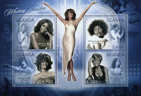 Whitney Houston Stamp Tribute American Singer Music Celebrity S/S MNH #2859-2862