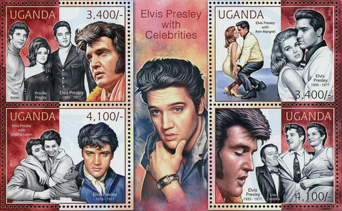 Elvis Presley Stamp Tom Jones Priscilla Presley Sophia Loren S/S MNH #2849-2852