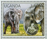 African Elephants Stamp African Bush Elephant Loxodonta Africana S/S MNH #2810
