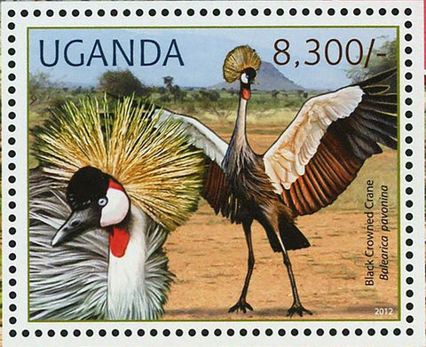 Endangered Species Black Crowned Crane African Golden Cat Caracal S/S MNH #2804