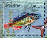 Fishes Stamp Cichlid Nile Perc Haplochromis Katonga S/S MNH #2779 / Bl.372