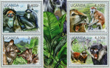 Primates Stamp De-Brazza's Monkey L'Hoest's Angola Colobus S/S MNH #2815-2818