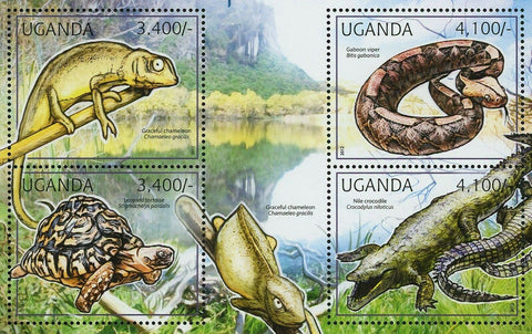 Reptiles Stamp Graceful Chameleon Nile Crocodile S/S MNH #2780-2783