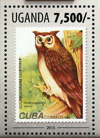 Owls Stamp Postage Stamp Peru Buho Americano Bird S/S MNH #3156 / Bl.441
