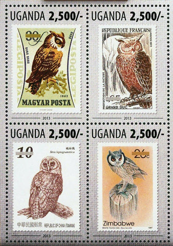 Owls Stamp Postage Stamp France Zimbawe Grand Duc Bird S/S MNH #3156 / Bl.441