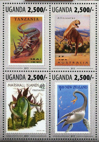 Dinosaurs Stamp Postage Stamp Stegosaurus Styracosaurus S/S MNH #3154 / Bl.439