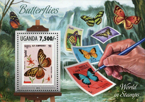 Butterflies Stamp Postage Stamp Danau Sita Papilio Ulysses S/S MNH #3153/Bl.438