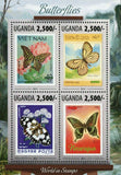 Butterflies Stamp Postage Zetides Agamemnon Aporia Hippia S/S MNH #3127-3130