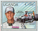 Formula 1 Stamp Lewis Hamilton McLaren Mercedes Michael Schumacher S/S MNH #2906