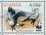 Secretary Bird Stamp WWF Sagittarius Serpentarius S/S MNH #3000-3003