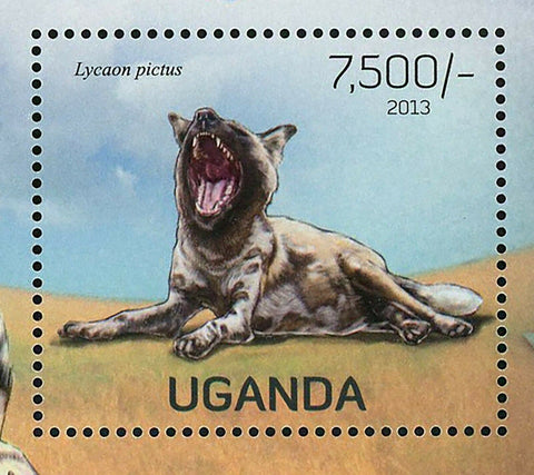 Wild Dogs Stamp Lycaon Pictus Wild Animal Souvenir Sheet MNH #3054 / Bl.423