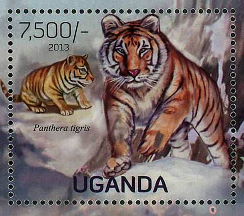 Wild Cats Stamp Panthera Tigris Tigris Wild Animal S/S MNH #3049 / Bl. 422