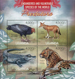 Predator Stamp Gymnogyps Californianus Canis Simensis Alligator Sinensis S/S MNH