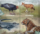 Predator Stamp Gymnogyps Californianus Canis Simensis Alligator Sinensis S/S MNH