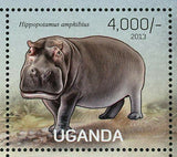 Hippopotamus Stamp Choeropsis Liberiensis Amphibius S/S MNH #3040-3043