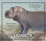 Hippopotamus Stamp Hippo Hippopotamus Amphibius Souvenir Sheet MNH #3044 /Bl.421