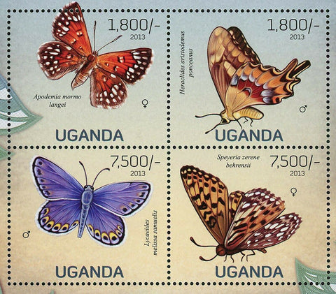 Butterflies Stamp Apodemia Mormo Langei Lycaeides Melissa Samuelis S/S MNH #3015